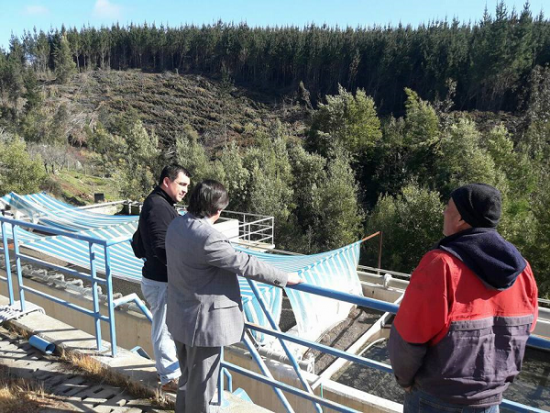  Alcalde realiza visita inspectiva a la planta de tratamiento de aguas servidas de Ranguelmo, con la finalidad de realizar mantenimiento preventivo a sus instalaciones.