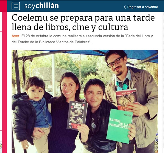 Soy Chillán destaca actividad de la segunda Fería del libro y del trueke de la Biblioteca Vientros de Palabra que se realizará el día 28 de Octubre en nuestra comuna